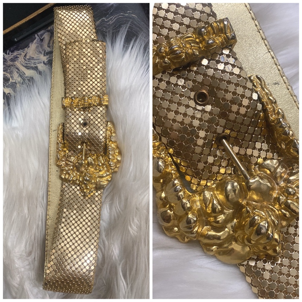 Vintage 70s gold mesh and gold plated buckle \ Size M/L ||